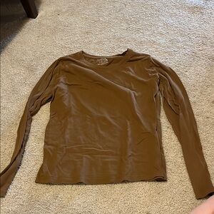 Women's Brown Long Sleeve Top